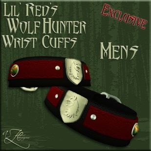 AZE Lil Red's Wolf Hunter Wrist Cuffs Mens Poster 512