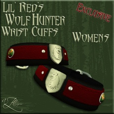 AZE Lil Red's Wolf Hunter Wrist Cuffs Womens Poster 512